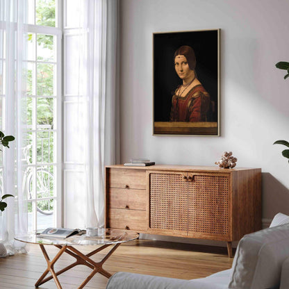 Leinwandbild - Leonardo da Vinci – Beautiful Ferronière