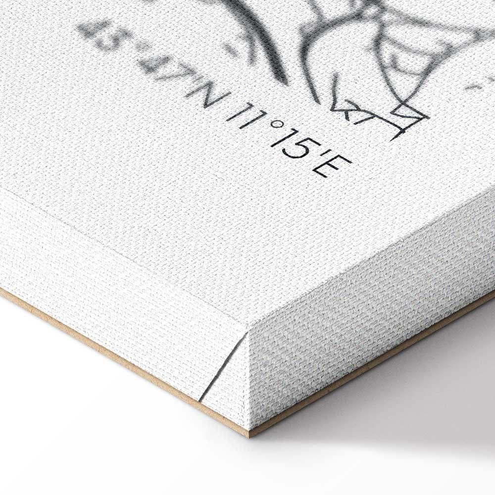 Leinwandbild - Florence Map (1 Part) Vertical