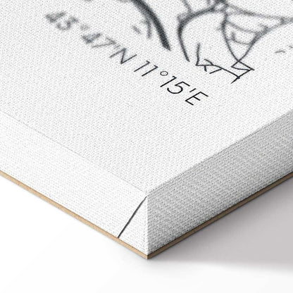 Leinwandbild - Florence Map (1 Part) Vertical