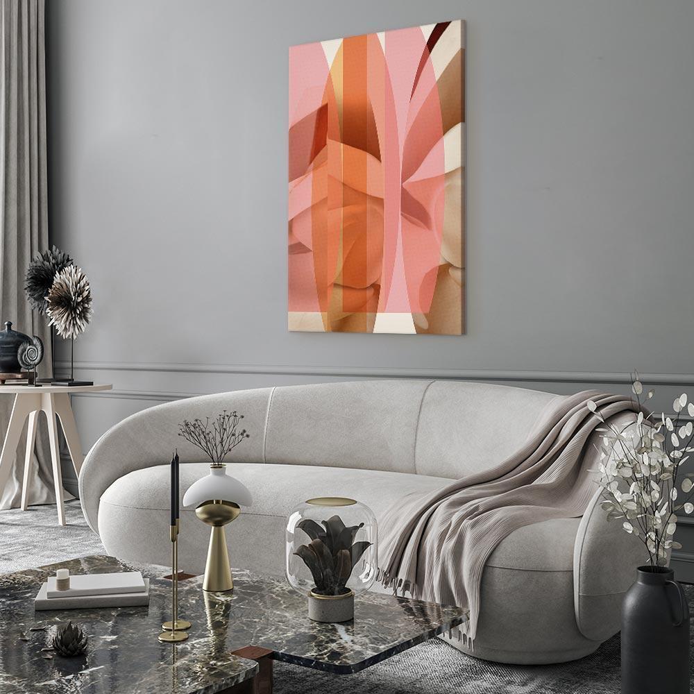 Leinwandbild - Floral Kaleidoscope (1 Part) Vertical