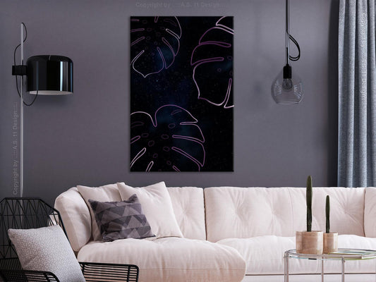 Leinwandbild - Galactic Monstera (1 Part) Vertical Artgeist