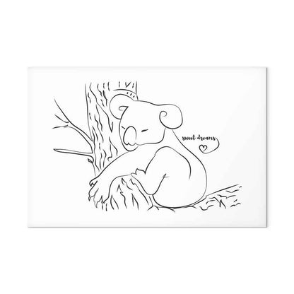 Leinwandbild - Quiet Charm of Nature (1-part) - Sleeping Koala in Black and White