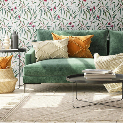 Tapete „Rosa Blütenknospen“ – Romantisches Blumendesign für dein Zuhause