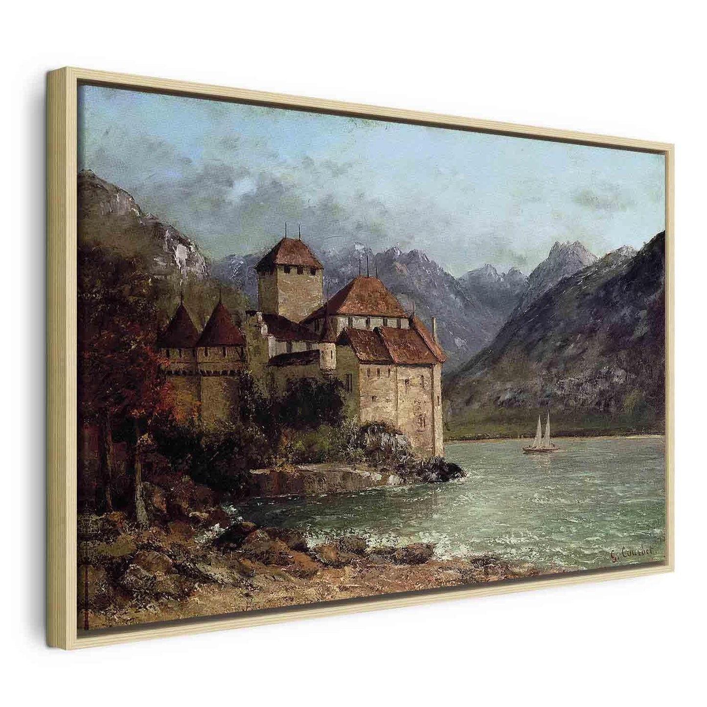 Leinwandbild - Gustave Courbet -Chillon Castle