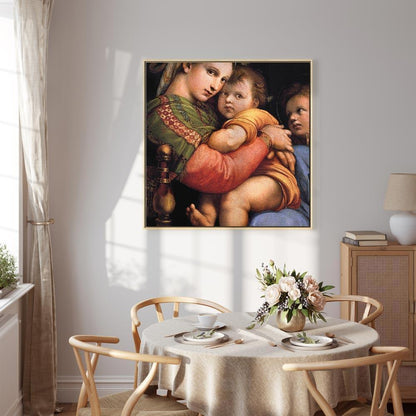 Leinwandbild - Rafael Santi – Madonna on a Chair