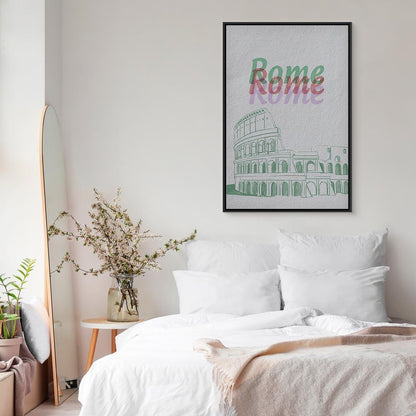 Leinwandbild - Rome in Watercolours (1 Part) Vertical