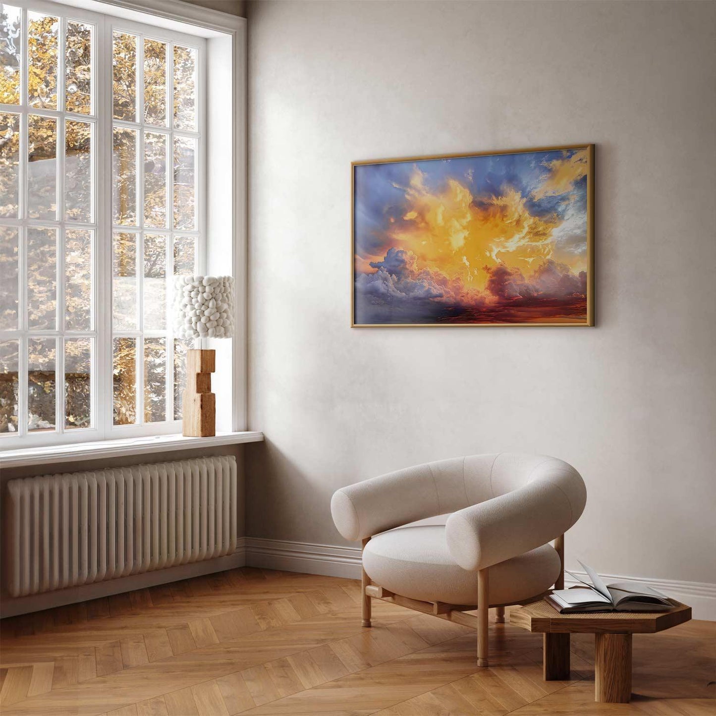 Poster - Beautiful Sunset - clouds in warm shades