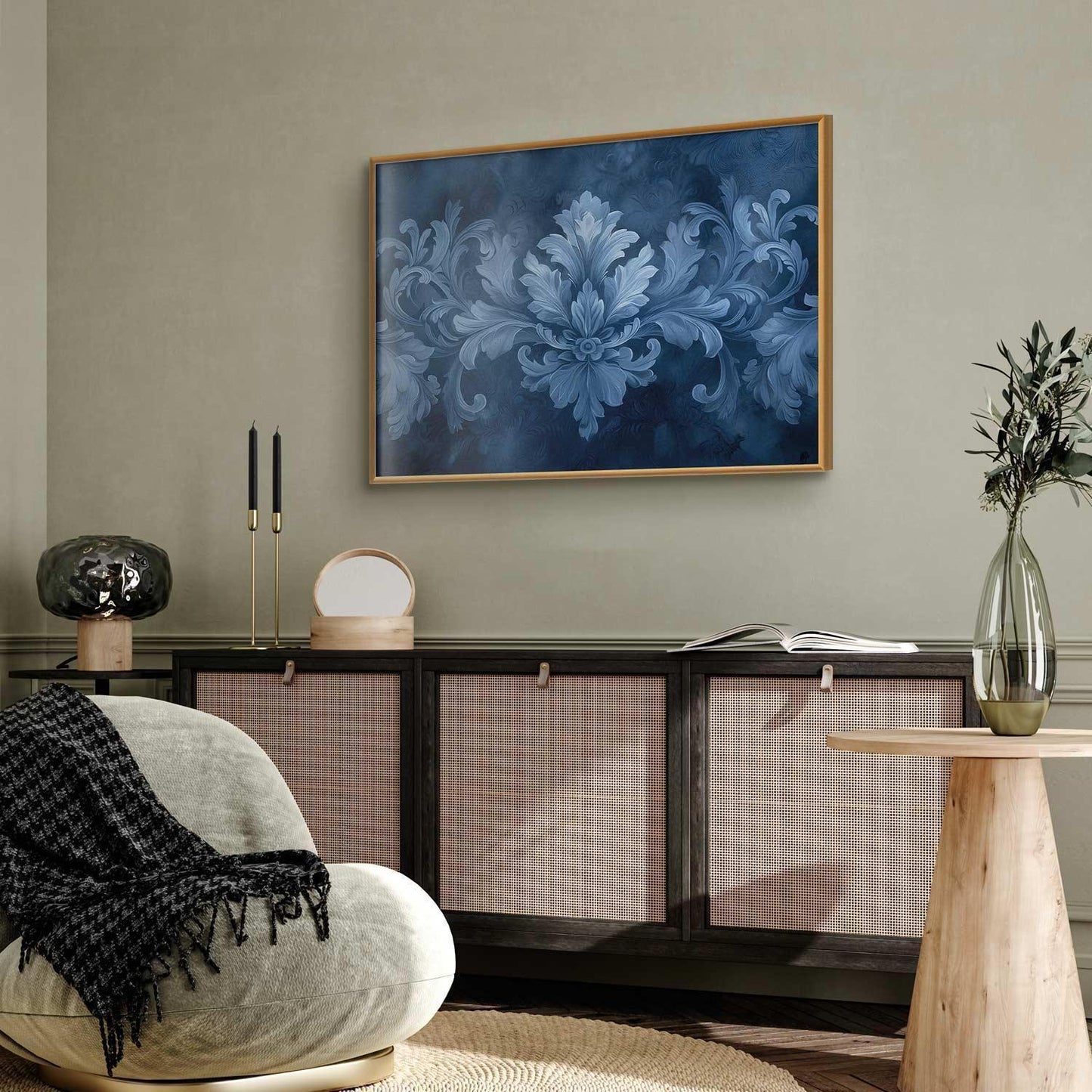 Poster - Blue Ornament in Cool Shades