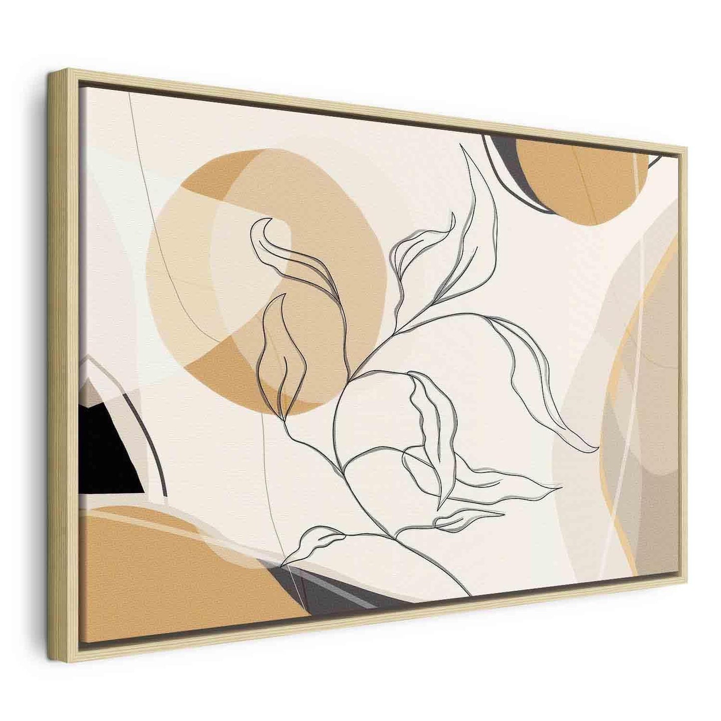 Leinwandbild - Landscape with a leaf