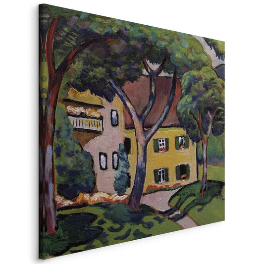 Leinwandbild - Staudacherhaus in Tegernsee (August Macke) Artgeist