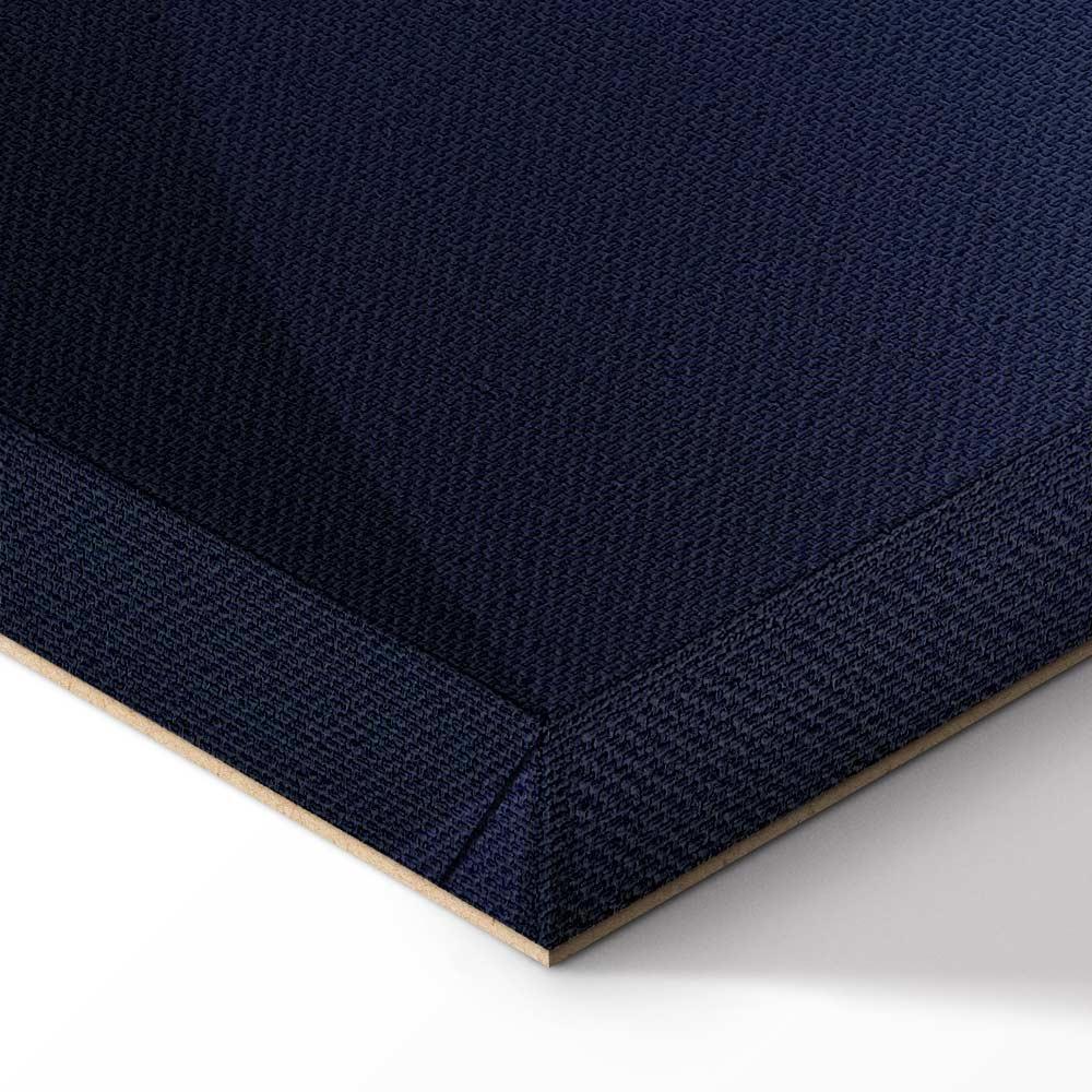 Leinwandbild - In the Shadow of Classic Blue (1-part) - Golden Circle in Abstraction