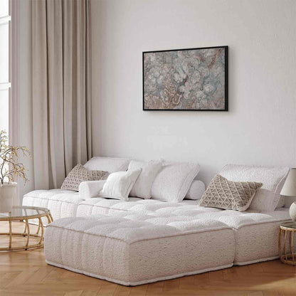 Leinwandbild - Marble flowers – natural stone structure in pastel colours