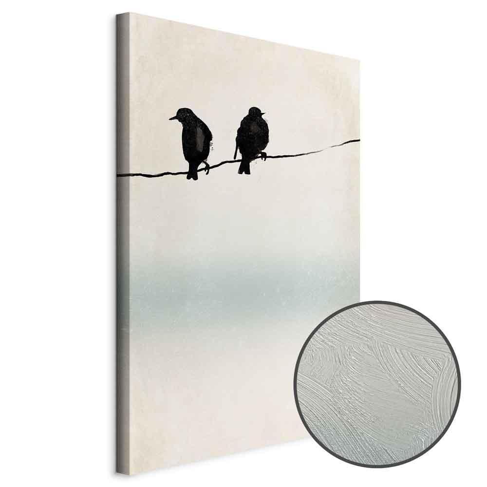 Leinwandbild - Frozen Sparrows (1 Part) Vertical