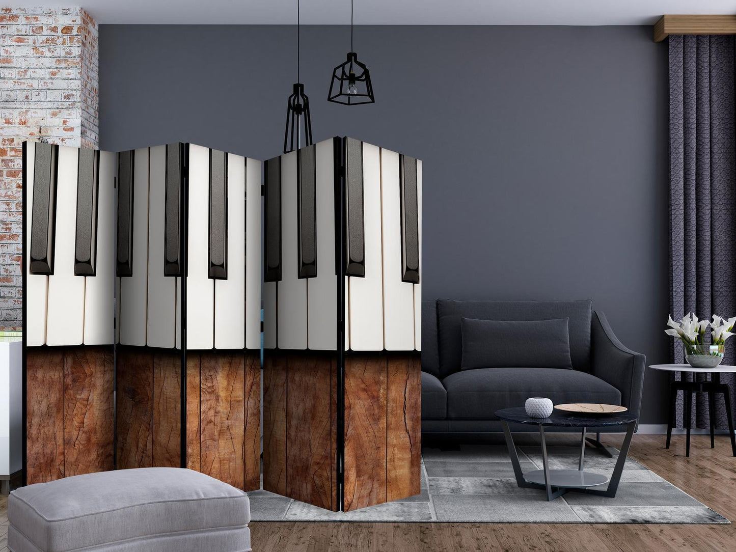 Paravent - Inspired by Chopin - mahogany II Artgeist