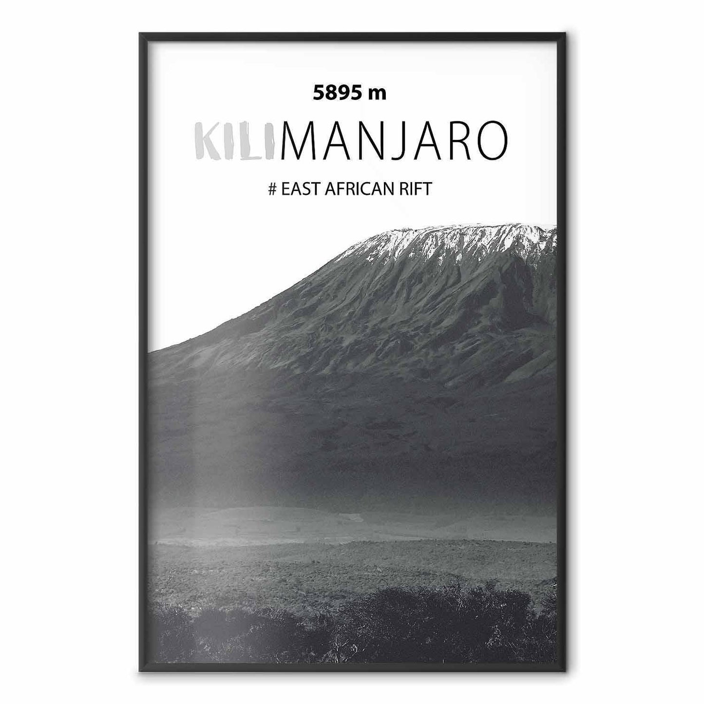 Poster - The majestic Kilimanjaro mountain peak, crown of mountains, mountain landscape