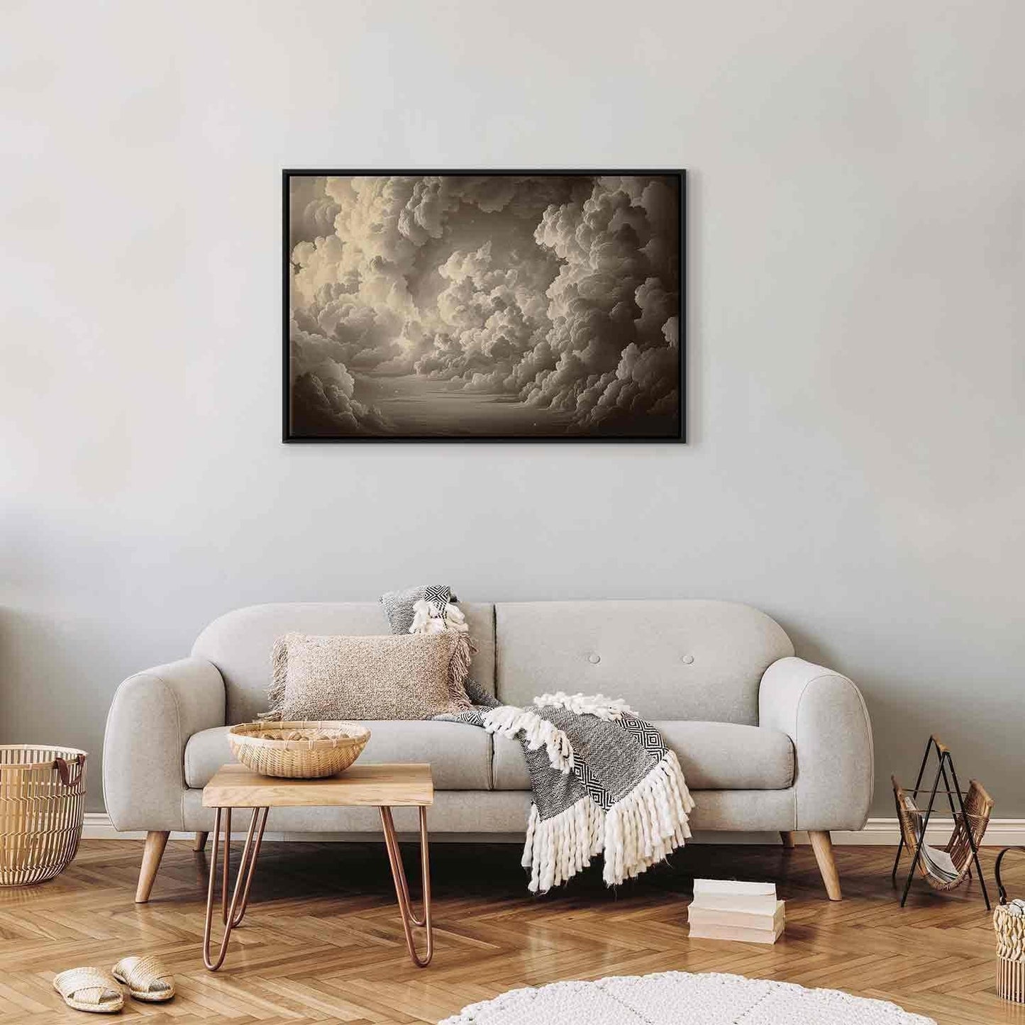 Leinwandbild - Whisper of Illuminated Clouds: Soft Play of Light in the Theater of the Heavens Artgeist