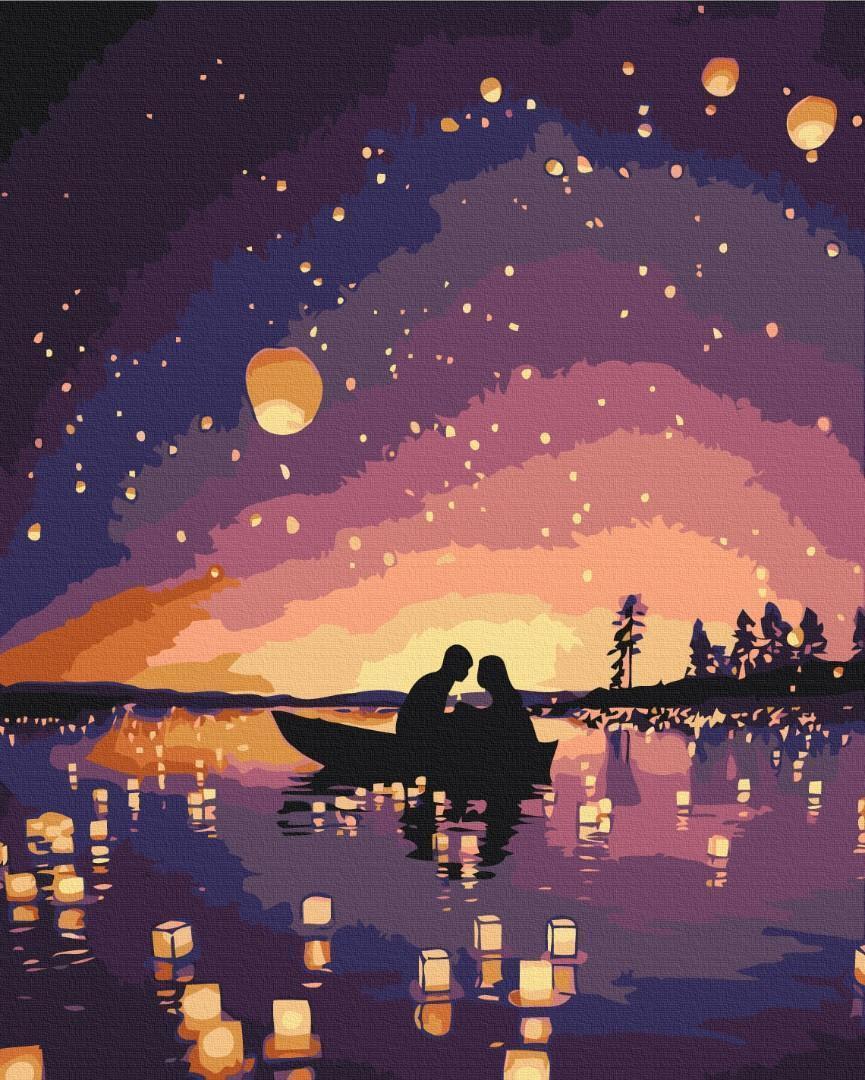 Malen nach Zahlen - A date in the light of lanterns