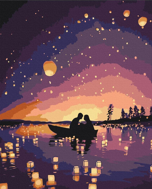 Malen nach Zahlen - A date in the light of lanterns