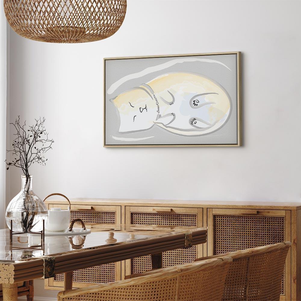 Leinwandbild - Sleepy Kitty (1 Part) Vertical