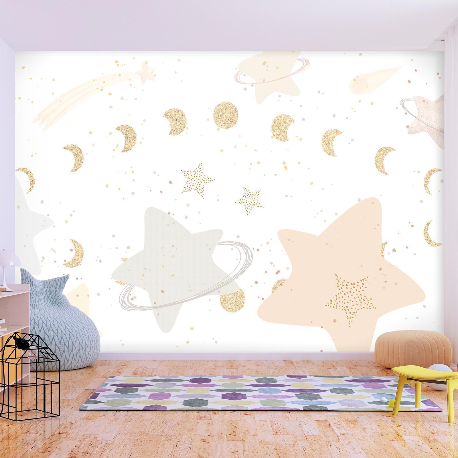 Fototapete - Phases of the Moon Among Stardust Artgeist