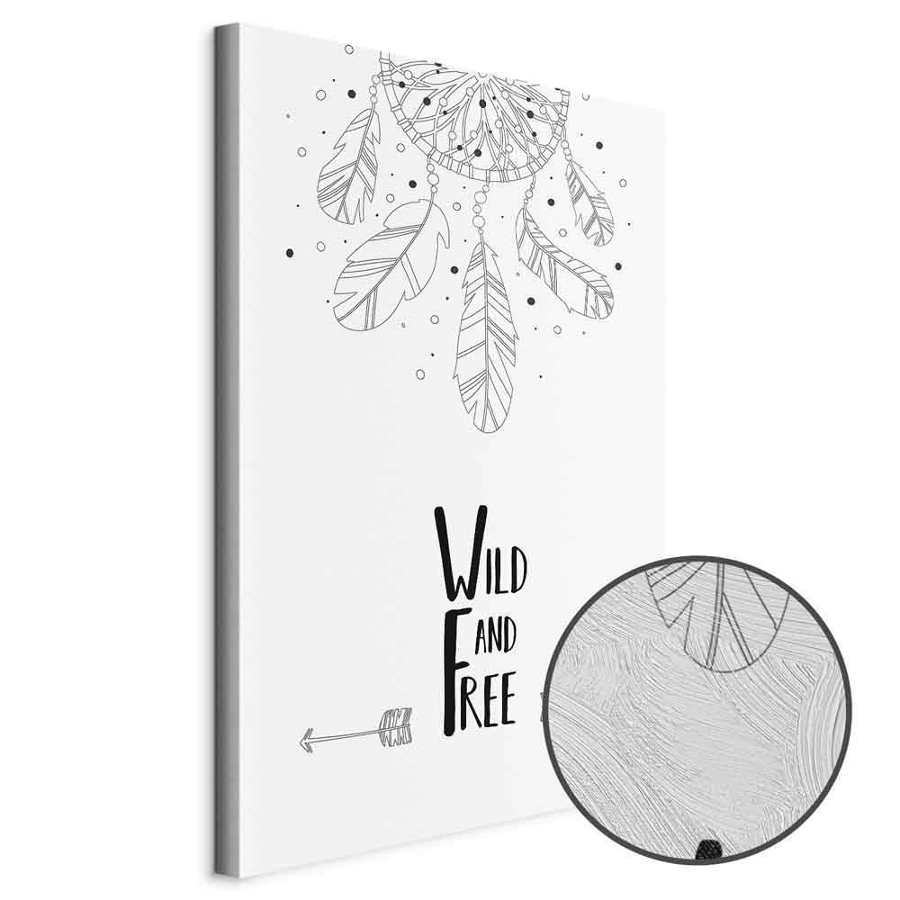 Leinwandbild - Wild and Free (1 Part) Vertical