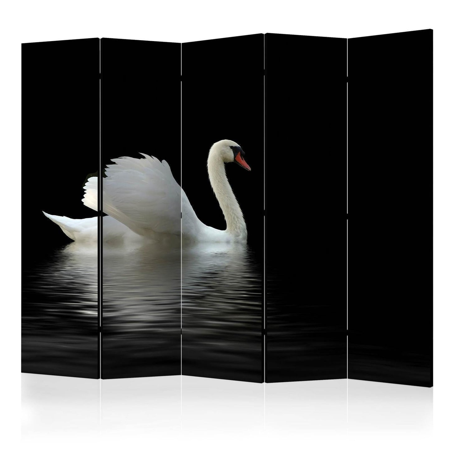 Paravent - swan (black and white) II Artgeist