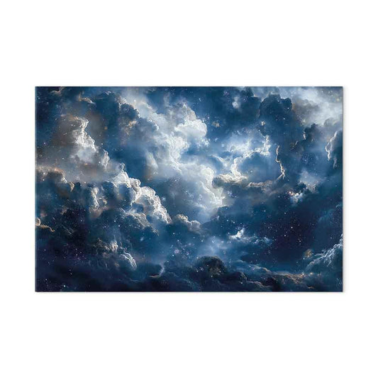 Leinwandbild - Astronomical Wonders: Clouds and Stars in Harmonious Combination