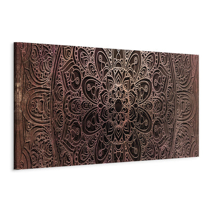 Leinwandbild - Mandala: Amber Silence