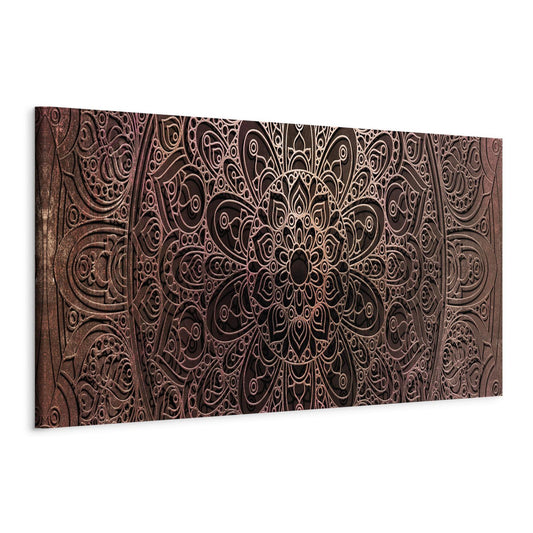 Leinwandbild - Mandala: Amber Silence