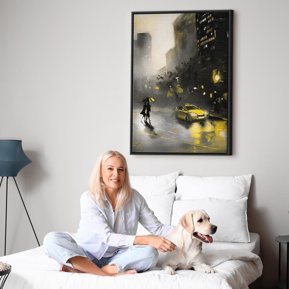 Leinwandbild - City Glow (1 Part) Vertical