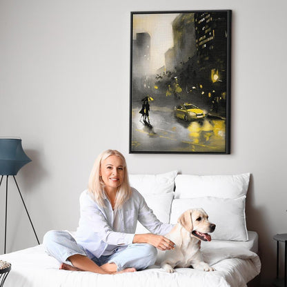 Leinwandbild - City Glow (1 Part) Vertical