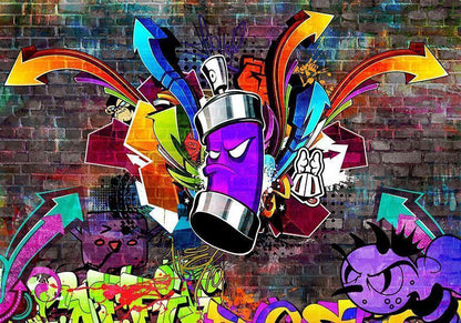 Fototapete - Graffiti: Colourful attack Artgeist