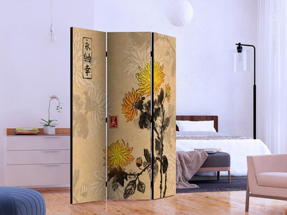 Paravent - Chrysanthemums Artgeist