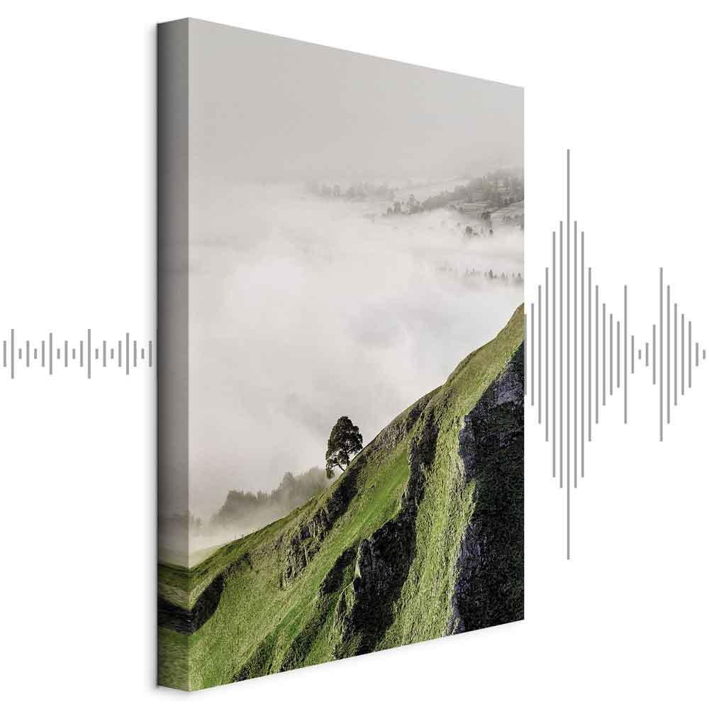 Leinwandbild - Tree Above Clouds (1 Part) Vertical