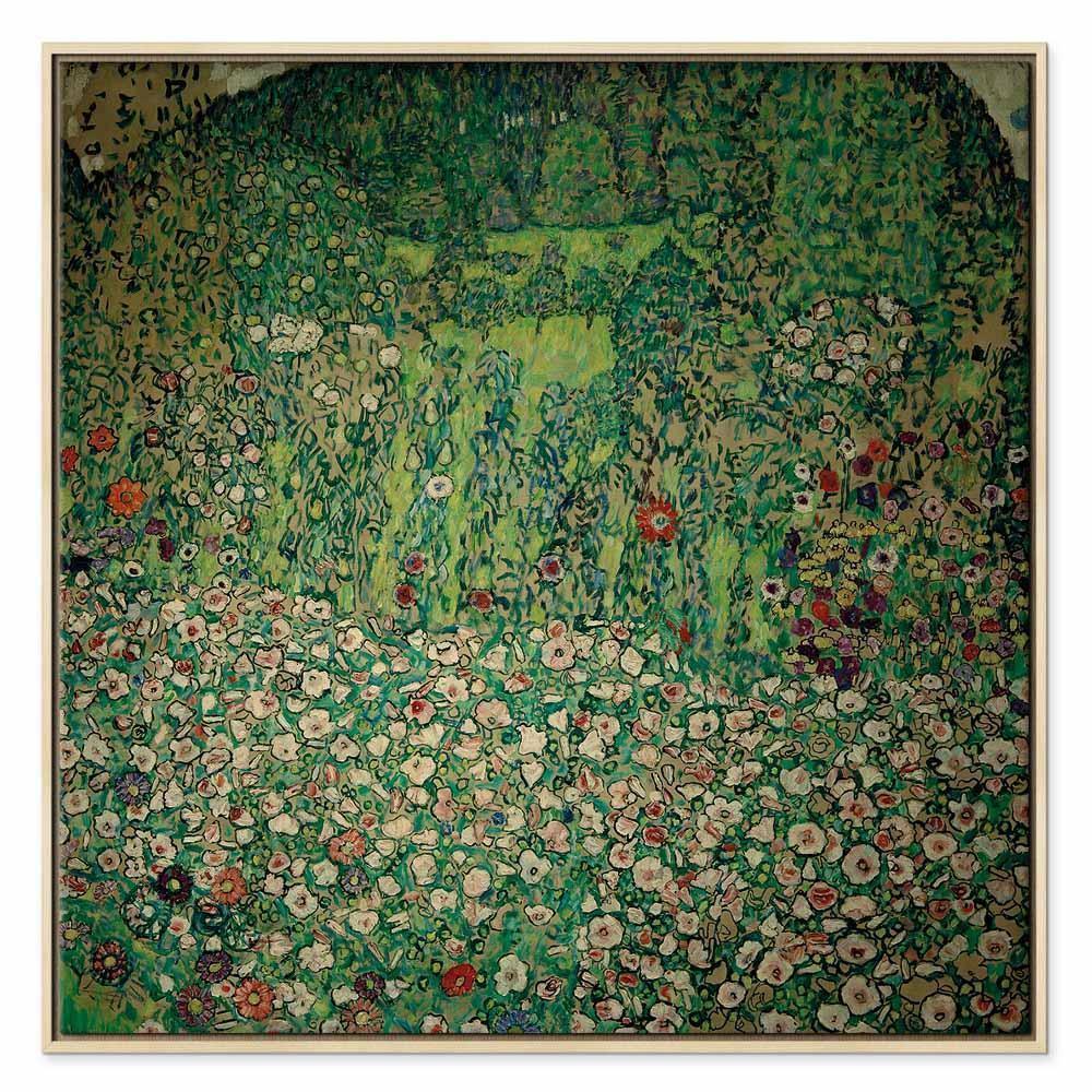 Leinwandbild - Gustav Klimt – Gartenlandschaft mit Bergkuppe