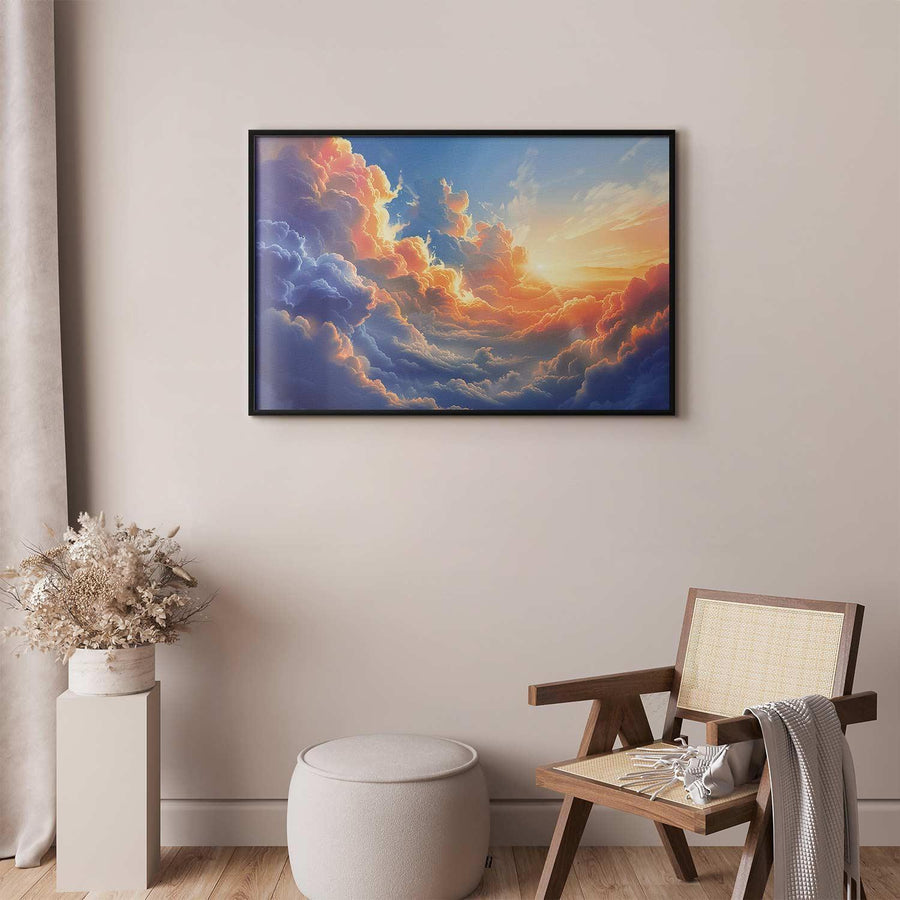 Poster - Sunset Over a Cloudy Sea: A Wonderful Symphony of Colors Artgeist
