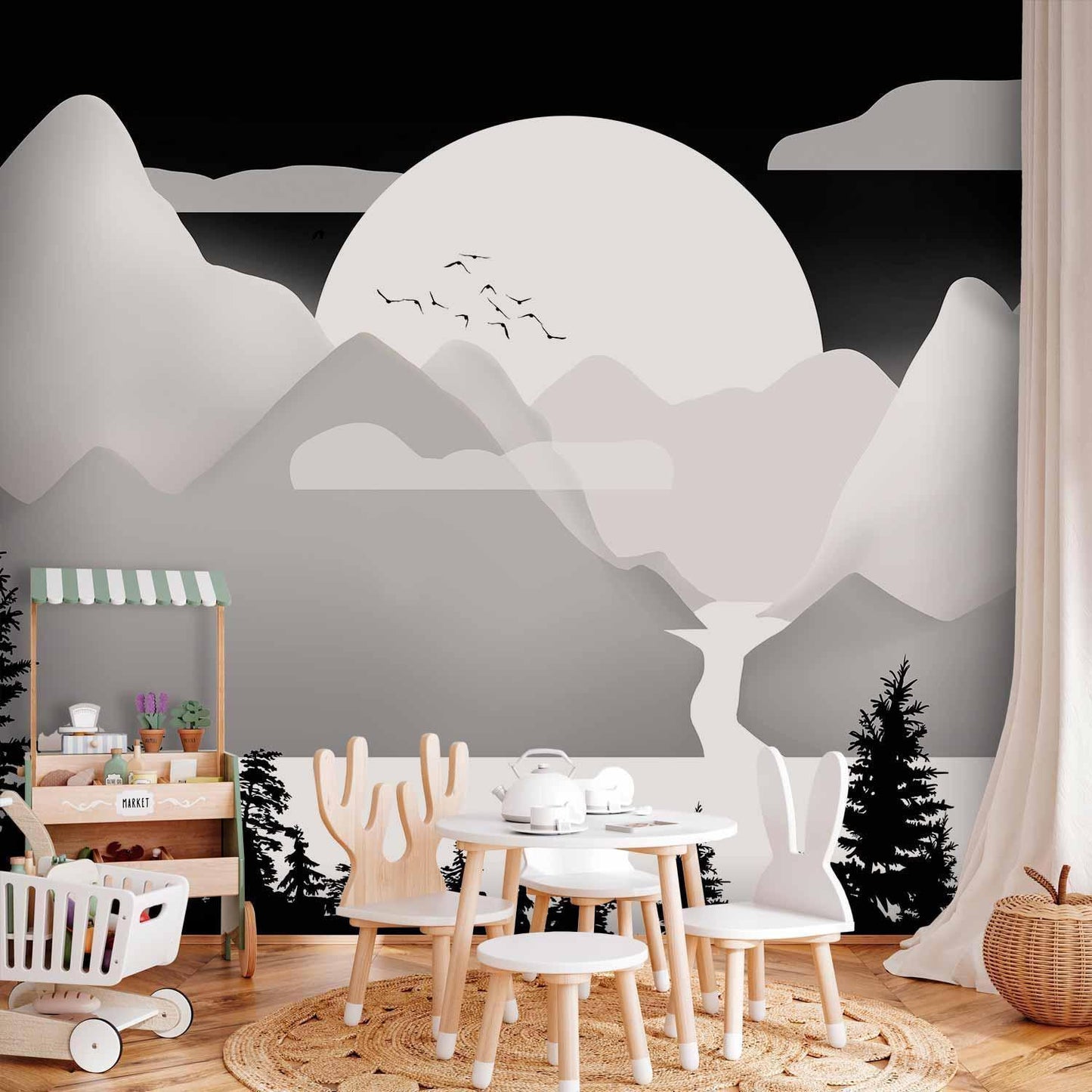 Fototapete - Landscape at Sunset - Second Variant