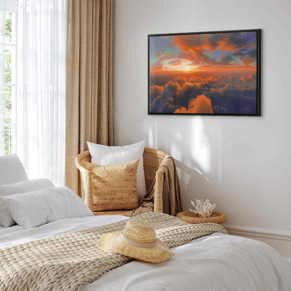 Leinwandbild - When Dawn Tickles the Clouds: A Spectacle of Colors on the Morning Sky Artgeist