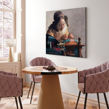 Leinwandbild - Jan Vermeer – The Lacemaker