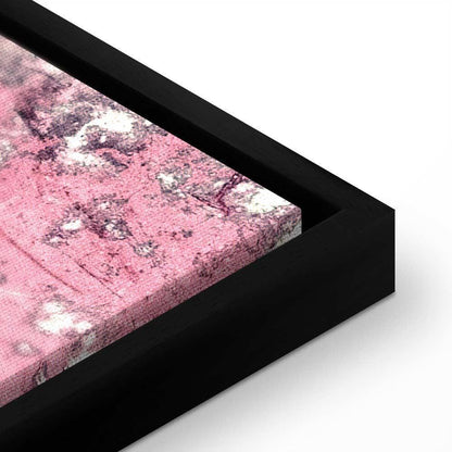 Leinwandbild - Figure on Pink Background (1-part) - Female Silhouette in Marble