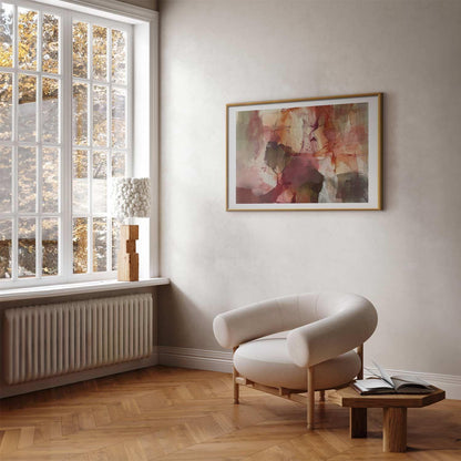 Poster - Spring Composition - glimmers and forms in watercolor technique