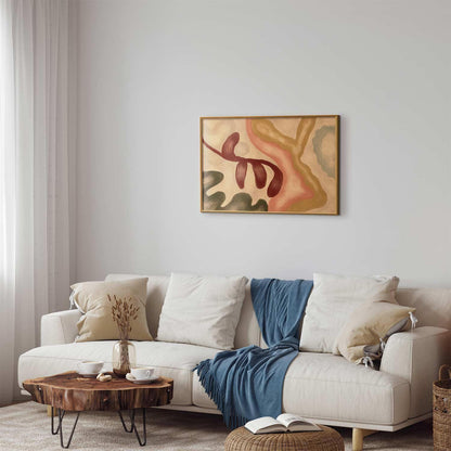 Poster - Colorful Shapes - worn figures in lime wash technique