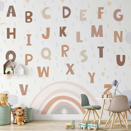 Fototapete - Letters in Soft Colours Artgeist