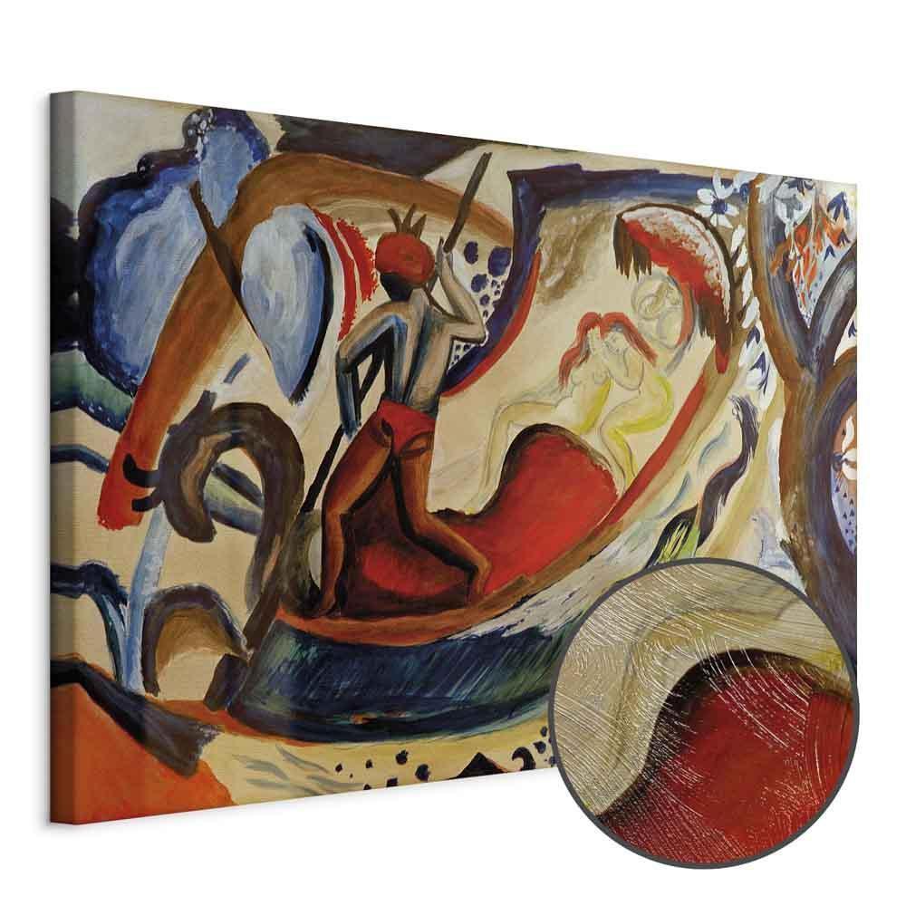 Leinwandbild - August Macke – Nackte Mädchen in der Barke