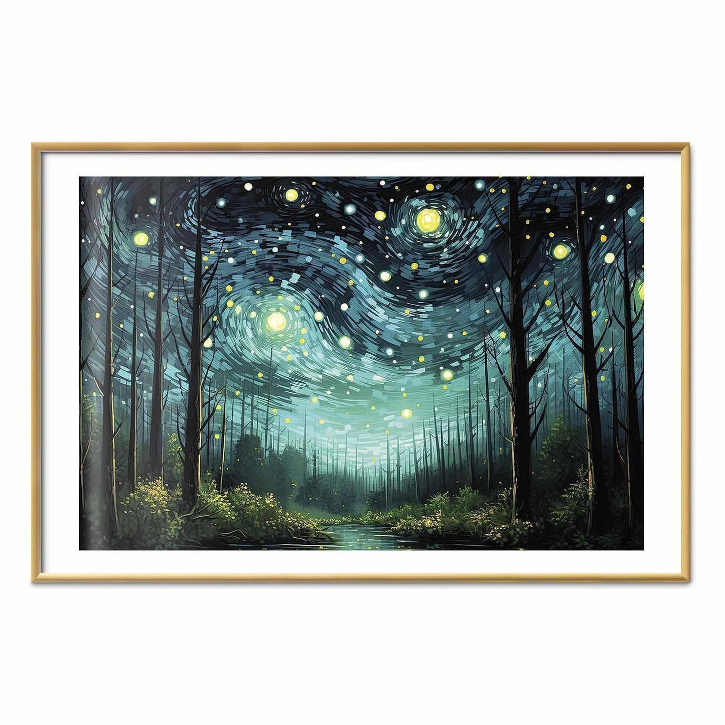 Poster - Starry night - a contemporary version of Van Gogh's night sky
