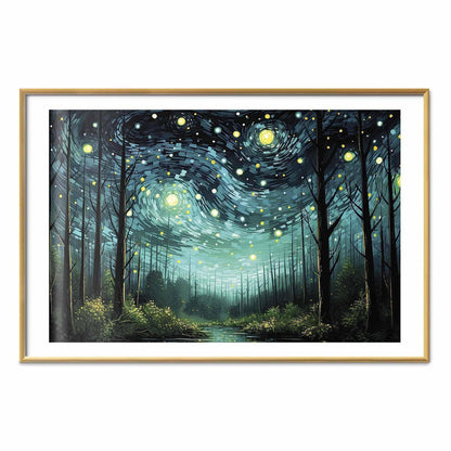 Poster - Starry night - a contemporary version of Van Gogh's night sky