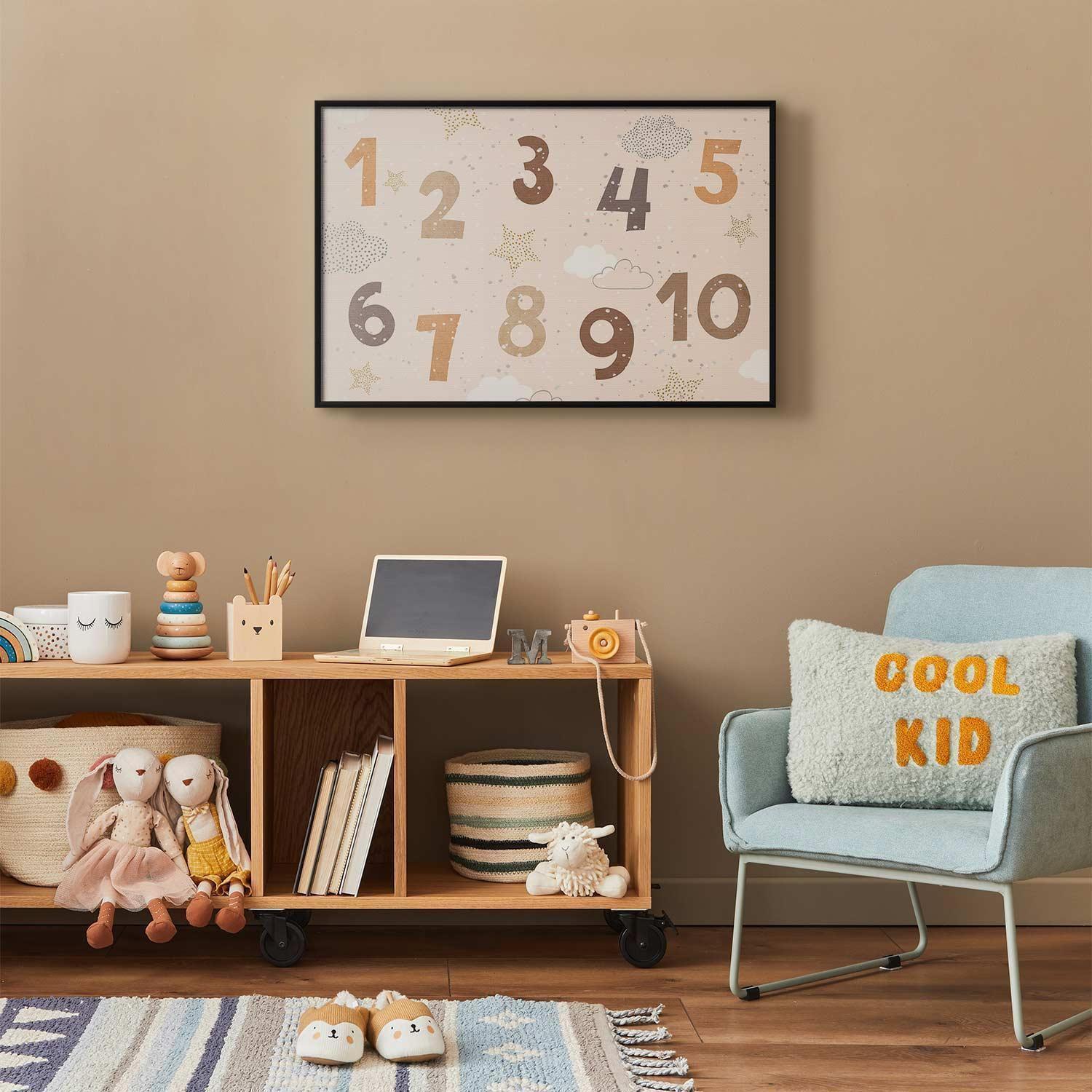 Poster - Numbers with Falling Snow Artgeist