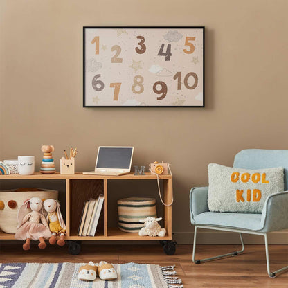 Poster - Numbers with Falling Snow Artgeist
