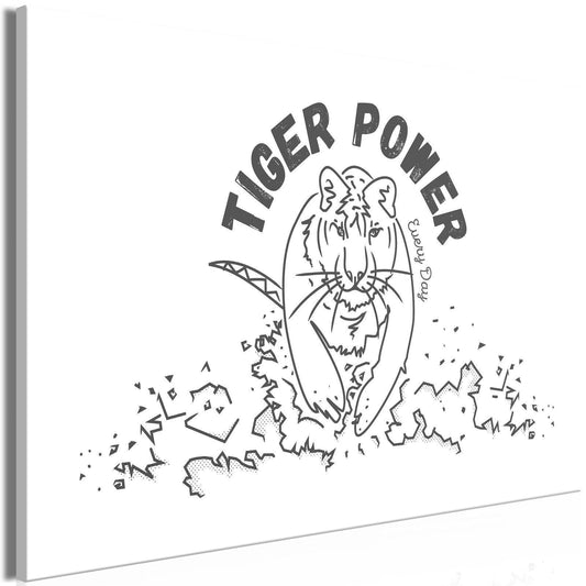 Leinwandbild - Tiger Power (1 Part) Wide Artgeist