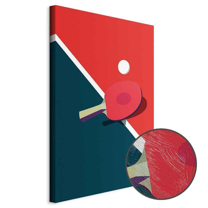 Leinwandbild - Table Tennis - Racket and Ball on the Table
